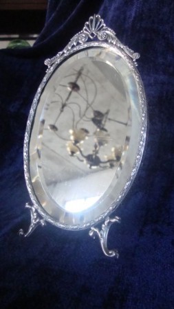 Espelho em prata Javali Séc. XIX